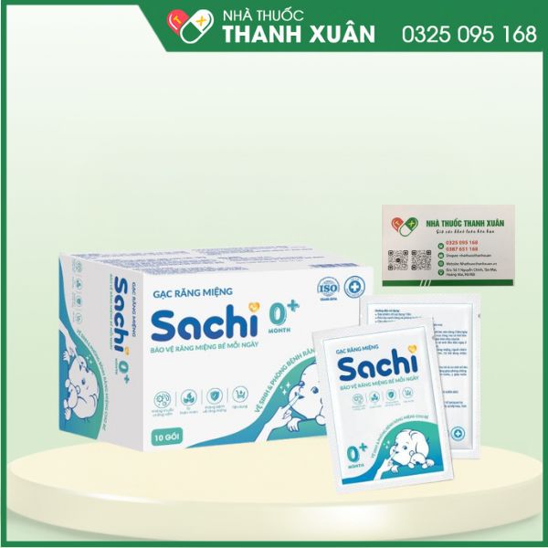 Gạc Răng Miệng Sachi - Gạc thảo dược chống tưa lưỡi cho bé